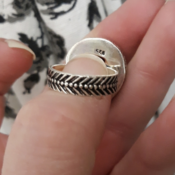 New Titanium Druzy 925 Silver Ring. - Picture 8 of 8